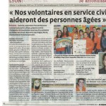 Unis-Cité Rhône dans le Progrès du 9/11/2014