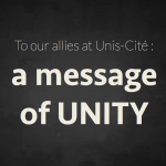 « To our allies at Unis-Cite: a message of unity »
