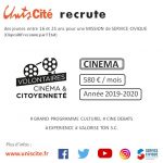Unis Cité Lille RECRUTE 16 postes dans le CINEMA !